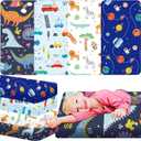 Mixweer 4 Pcs Daycare Crib Fitted Sheets for Toddler and Preschool 24 x 48 x 4 Inches Nap Fitted Sheet for Boys Soft Breathable Nap Pad Cover Standard Daycare Cot Bed Fitted Sheet