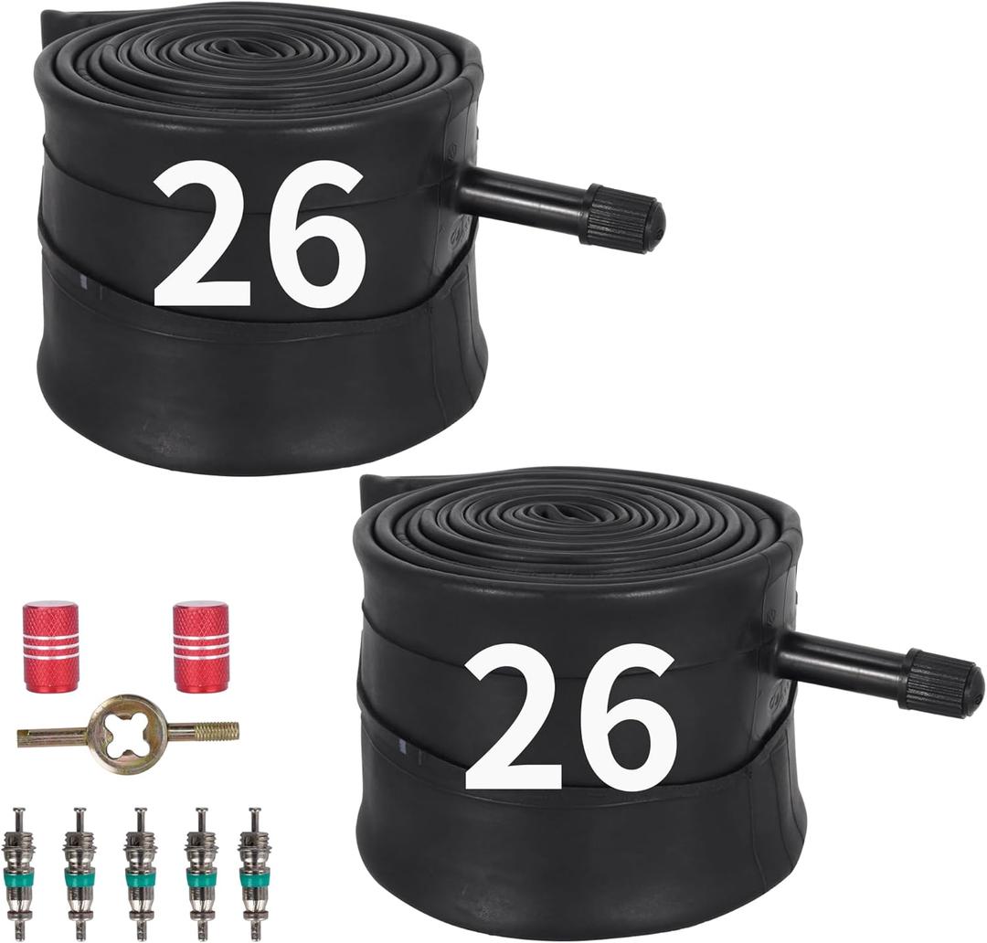 20/26/27.52.50/3.00 Inner Tube,Fat Tire Tubes with 32mm Schrader Valve for Electric Mountain Road Capable Bicycle,Heavy Duty Bike Tube Compatible with 20/26/27.52.50/2.60/2.70/2.80/3.00 (2 Pcs)