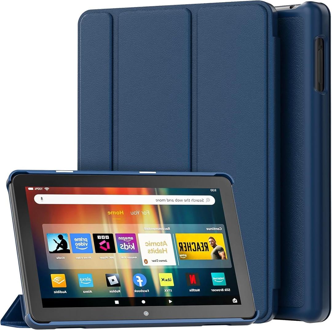 Lainergie Case for 8in Tablet with Auto Wake/Sleep, Ocean Blue