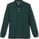 French Toast Boys Pique Polo School Uniform Shirt with Long Sleeves for Boys and Girls (4-5, Hunter Green)