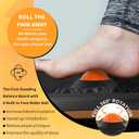 Trobing Standing Desk Mat Balance Board with Rollerball, Wooden Wobble Anti Fatigue Mat Balance Board for Standing Desk, Home Office Non-Slip Comfort Floor Mat to Relieve Foot, Knee, and Back Pain, C: Large Black ( 24 inch )