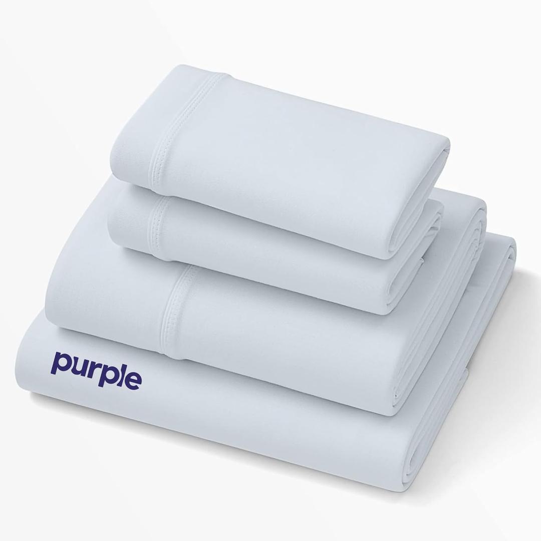 Purple SoftStretch Sheet Set, King/Calking, Rayon Blend from Bamboo Viscose, Standard - King/Cal King
