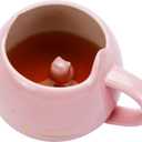 Koolkatkoo Cat Mug Cute Ceramic Coffee Mugs Hidden 3D Animal Inside Cup Novelty Tea Cup for Women Girl Gifts for Cat Lovers Holiday Mothers Day Christmas Birthday Gifts 12 oz Pink