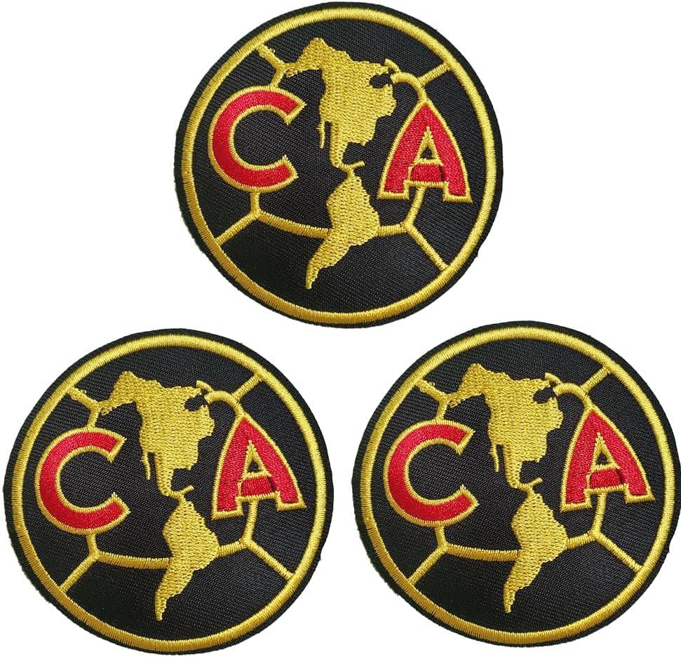 Club Patch America Soccer Patches Iron On Sew On Embroidered Patches for Jacket Shirts Jeans Backpack Sewing Decorating DIY Craft 3IN(3 pcs)