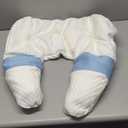 SAHEYER Side Sleeper Pillows for Adults, U Shaped Body Pillow for Pain Relief, Orthopedic Memory Foam Shoulder Pillow for Side,Stomach, Back, Arm with Removable Washable Cover (Upgraded Version), Blue (25.59x 23.93x4.72/2.36 Inch)