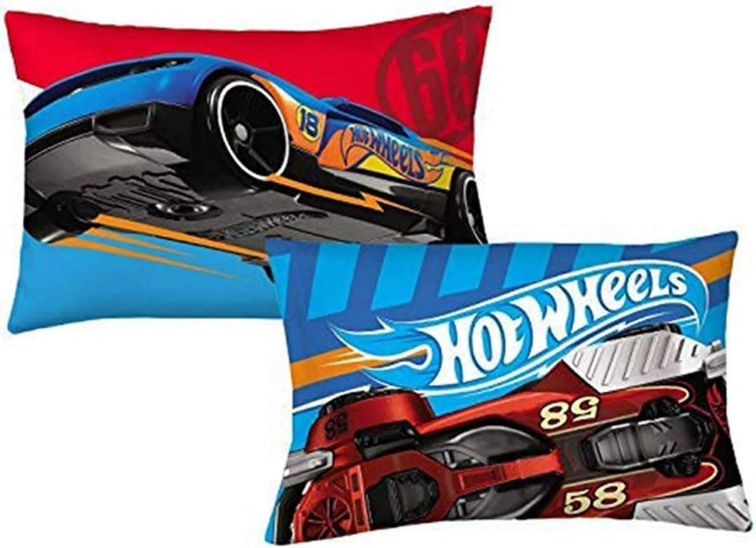 Hot Wheels Pillowcase Fast Pace Reversible Pillowcase for Kids - 20 X 30 Inch (1 Piece Pillow Case Only)