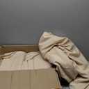 BRILLMAX 6 Pack Beige Round Tablecloths 108 Inch for 48” Tables - 150 GSM Polyester Fabric, Floor Length Drop, Water, Stain & Wrinkle Resistant Cloth Cover for Wedding Reception Banquet Dining