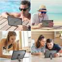 SUPFINE for Waterproof iPad (A16) 11th Generation Case & iPad 10th Generation Case, [Built-in Screen Protector] [IP68 Waterproof] Full Body Rugged Shockproof Protective Cover, Black/Clear