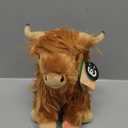 Highland Cow Stuffed Animal Realistic Scottish Cow Plush Toy Soft Farm Animal Cattle Plushie Doll Present for Adults Kids Boys Girls