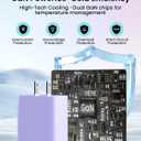 FEEL2NICE iPhone Charger Fast Charging 2 Pack Type C Wall Charger Block with 2 Pack [6FT&10FT] Long USB C to Lightning Cable for iPhone 14/13/12/12 Pro Max/11/Xs Max/XR/X,AirPods Pro,Purple