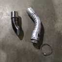 Lesiyou Motorcycle Muffler Mid Pipe, Muffler Adapter Connect Pipe Compatible with Kawasaki Ninja 400 Z400 2018 2019 2020 2021 2022 2023 Ninja 500 2024