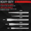 16-Piece Precision Punch & Chisel Set - Taper Punch, Pin Punch, Center Punch, Cold Chisels & Gauge for Versatile Applications