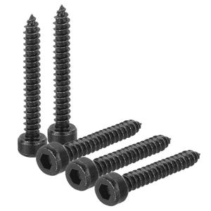 uxcell M4 Hex Socket Head Cap Self-Tapping Screw, 50Pcs M4x30mm 304 Stainless Steel, Hexagon Socket Head Tapping Screws, Hex Drive, Self Tapping Point - Black