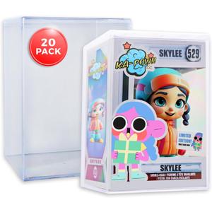 20-Pack Hard Acrylic Funko Pop Protector Display Case (4"), Stackable Display Case, Crystal Clear, 2.5mm Thick, Made in USA by Gary Plastic Packaging