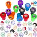 24Pcs Demon Hunters Themed Stampers, Kpop Birthday Party Supplies, Goody Bag Treat Bag Stuff for Demon Hunters Birthday Party Gifts