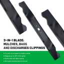 Grasscool 942-0741A Mower Blades for Troy Bilt 21 inch Deck Riding Tractor TB110 TB230 TB240 TB130 TB210 TB320 TB220 TB280ES 21" Walk Behind Push Mower Replace 742-0741A 942-0741 Mulching