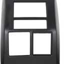 CROSSDESIGN Double Din Stereo Radio Dash Mounting Bezel Kit Compatible with Jeep Wrangler TJ 1997-2002 95-6549