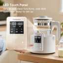 Instant Water Warmer, Baby Bottle Warmer with Faster Cooling Fan and LCD Display, Baby Milk Warmer, Electric Kettle with 6 Temperature Control Presets, Breastmilk Warmer, Boil Tea, Coffee