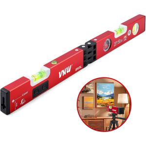 20Inch Foldable Magnetic Level with 30Ft Cross Laser Line, Multi-function Leveler Tool for Woodworking, Picture Hanging, Home Renovation and Construction