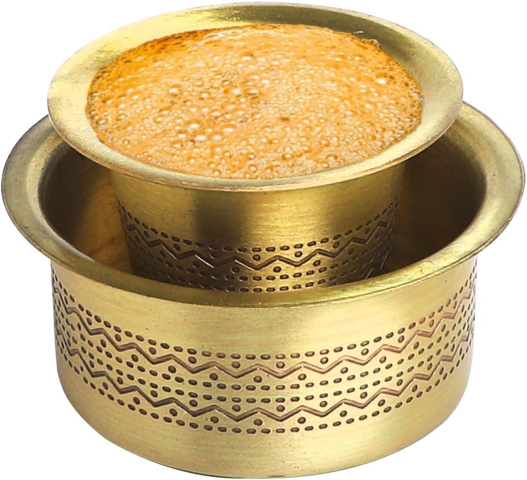 Coffee filter indian style designer dabra set South Indian Brass Coffee Cup and Tumbler Set, Madrasi Filter Coffee Set heavy duty matte finish classic