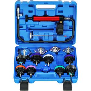WNZ 15PC Coolant Pressure Tester Kit, Radiator Cooling System Pressure Tester Kit, Radiator Pressure Tester Kit