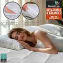 SLEEPNOVA's Cooling Mattress Topper Queen Size Bed  100% Cotton Pillow Top That Keeps You Cool, Relieves Back Pain & Adds Cloud-Like Comfort with Deep Pocket Fit (8-21), Soft & Machine Washable