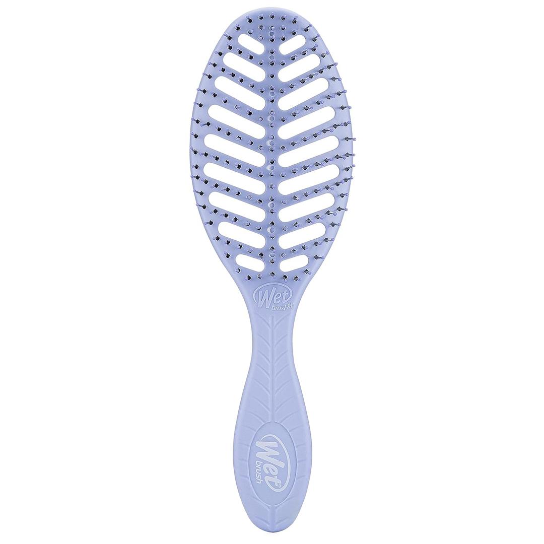 Wet Brush Go Green Speed Dry Hair Brush, Purple - Vented Design & Ultra Soft HeatFlex Bristles - Ergonomic Handle Manages Tangle & Uncontrollable Hair - Pain-Free Hair Accessories (1 Count (Pack of 1))
