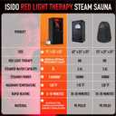 Upgraded Infrared Steam Sauna with 660nm Red Light Therapy & 850nm Infrared Light Panel, 3L 1300W Steamer, Folding Chair, XXL Portable Sauna Personal Sauna Box Sauna Tent Home Sauna