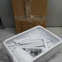 JIUYOTREE 3-Tier Plastic Rolling Storage Cart Utility Cart with Extra Hanging Cups Handles Lockable Wheels for Living Room Bathroom Kitchen Office White