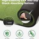 5x4ft Golf Mat with Ball Tray - Thickened Dual-Turf Golf Hitting Mat with Alignment Lines for Indoor & Outdoor Use, Golf Practice Mat for Swing Simulators Chipping Training, Ideal Gift for Golfers, Large
