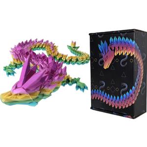 3D Printed 24inch Crystal Dragon Christmas Fidget Toy Gifts for Adults Easter Basket Stuffers24" Crystal Dragon