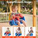 VEVOR 3-in-1 Baby Swing Seat 300 lbs Capacity Toddler Swing Red/Yellow/Blue