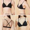 Organic Cotton Bra for Small Breasted Women, Wireless T-Shirt Bra, Seamless Padded Bra for Women, L
