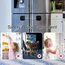 Combination Refrigerator Lock - Resettable Code Fridge Lock for Kids, Adults, Heavy Duty Child Safety Locks for French Door Fridge, Freezer, Cabinet, Pantry, Easy Install No Keys Needed(2Pack) (Black)
