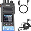 Radtel RT-730 10W Heavy Duty Long Range Walkie Talkie, Tri Band Rechargeable Ham Radio, 199CH with USB-C Battery, NOAA, AM Aviation, Dual PTT for Biking, Camping, Jobsite (with Prog Cable,Headset)