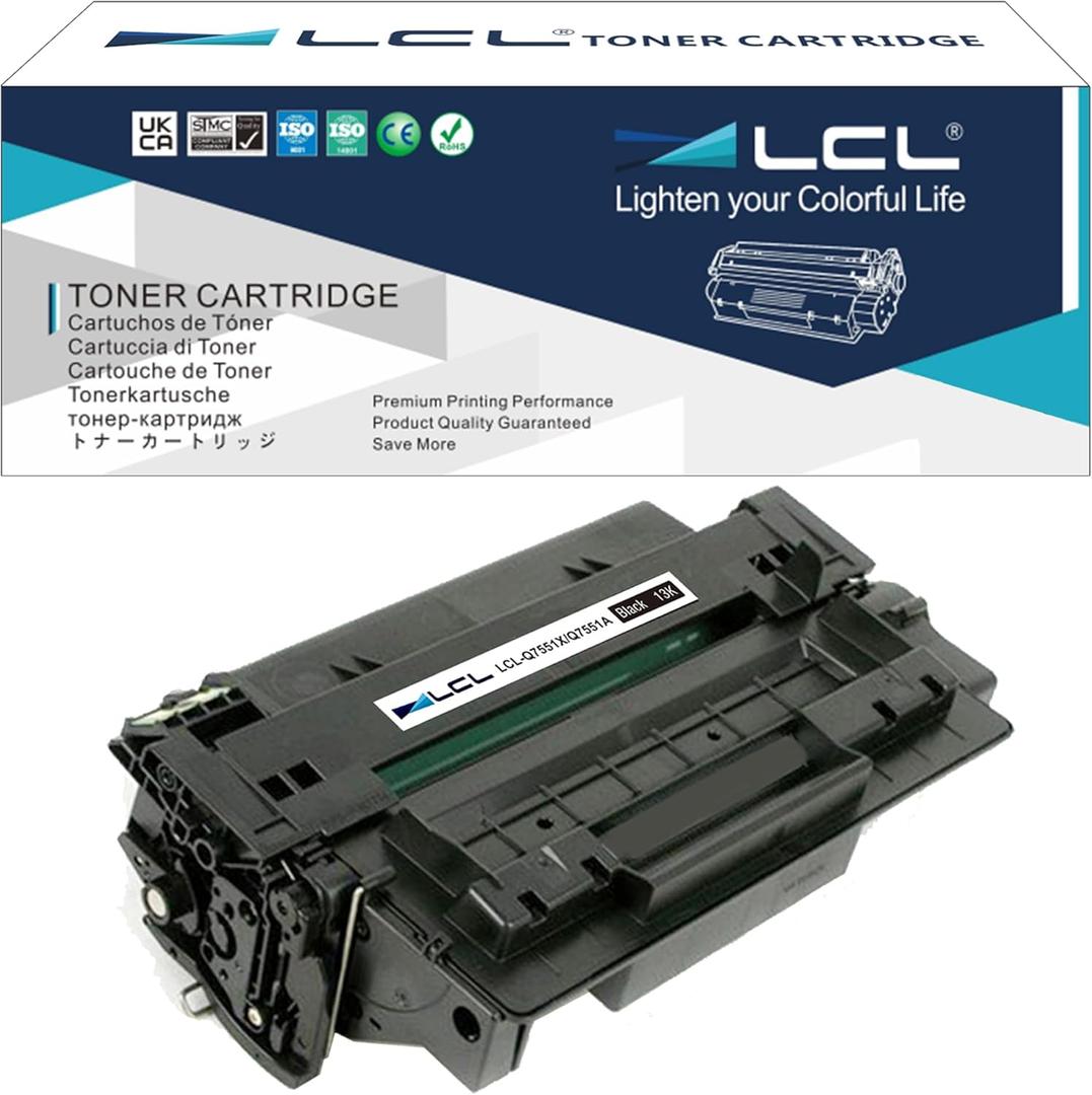 LCL Compatible Toner Cartridge Replacement for HP 51X Q7551X High Yield P3005 P3005D P3005N P3005DN P3005X M3027MFP M3027XMFP M3035MFP M3035XS MFP (1-Pack Black)