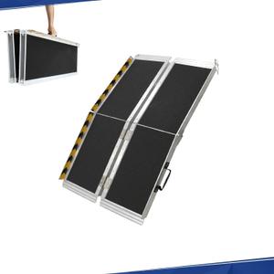 PENSUN 4FT Wheelchair Ramp, 48" L x 29" W Threshold Ramps, Non-Skid Portable Foldable Wheelchair Ramps for Steps, Lightweight with Handle, for Home, Stairs, Doorways, Curbs / 600lbs Capacity (4FT)