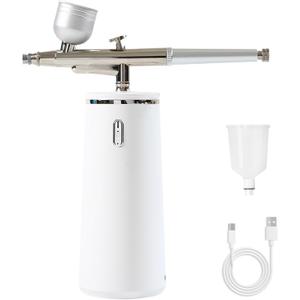 Microtree Nano Facial Steamer - Rechargeable & Portable High Pressure Face Oxygen Sprayer Machine, 0.3mm Nozzle Micro Mist Skin Hydrator, Essential Water Infusion Facial Spa Treatment, White