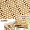 LazBlinds No Tools No Drill Cordless Bamboo Roman Shades, Light Filtering Window Treatment, Roll Up Bamboo Blinds for Windows 30'' W x 64'' H, Natural 306