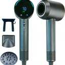 STFF ion Hair Dryer high Speed brushless Motor with Blow Dryer Diffuser,1400W Ultra-Fast Dryer,Ultra-Ligh, Low Noise,Intelligent LCD Display,for Women/Girls