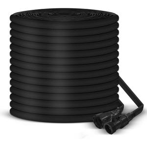 Garden Hose 50FT Water Hose Pliable Lightweight Water Pipe for Car Pet Wash Plant Irrigation in Outside Backyard Farm Lawn with Non-expandable Latex Core, 3/4" Connectors, Polyester Woven