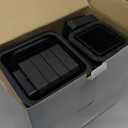 ANNKUT Bed Risers 10 inch Heavy Duty,Elevation in Heights 1,2,3,4,5,6,7,8,9,10 InchAdjustable Furniture Risers for Chair Table and Desk Legs Lifting (4 Pack,Black) (Square)