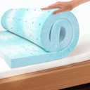 EGO Topper 3 Inch Queen Memory Foam Mattress Topper, Gel Foam Mattress Topper for Pressure Relief, Ventilated Design Bed Topper in a Box, CertiPUR-US Certified, 60"80", Medium