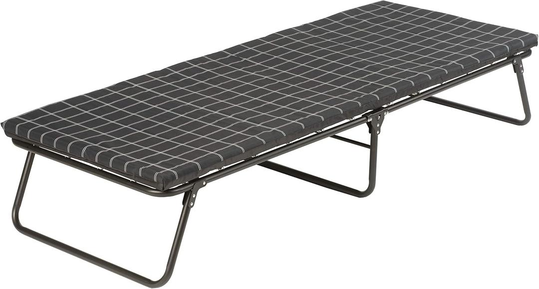 Coleman ComfortSmart Glamping Cot with Sleeping Pad Folding Steel Cot with Thick Mattress Pad for Comfortable Sleeping Deluxe Size for Big & Tall Adults