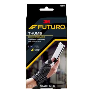 FUTURO Deluxe Thumb Stabilizer, Improves Stability, Moderate Stabilizing Support (Black, XL)