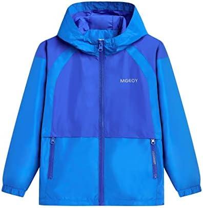 MGEOY Kids Rain Jackets Waterproof with Hood Lightweight Rain Coats for Girls Boys Size 12