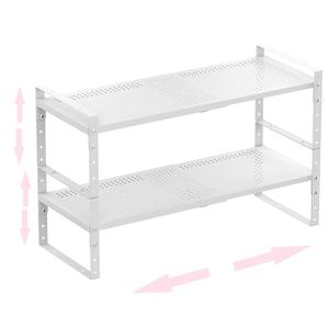 Asiingkel Multi-Functional Metal Shoe Rack, Space-Saving, Perfect for Entryway, Closet, Bathroom, etc. - Sturdy and Durable, High Weight Capacity（2PACKS/White/Large