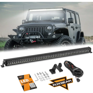 Auxbeam 52 Inch LED Light Bar 350W 31500LM Anti-Glare Offroad LED Driving Light Dual Row Offroad Flood Driving Beam Auxiliary Work Light for Truck ATV UTV SUV Boat 4x4 Jeep