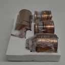 Autumn Alley Rustic Bathroom Accessories Set 4 - Copper Farmhouse Soap Dispenser, Toothbrush Holder, 2 Apothecary Jars Qtip Holder - Rustic Bathroom Decor  Farmhouse Bathroom Accessories