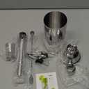 Cocktail Shaker Set, 6-Piece Mixology Bartender Kit Premium Shakers Bartending: Martini Shaker Jigger Mixing Spoon Muddler 2 Pourers Bar Tools Set with Built-in Bartender Strainer for Drink Shaker